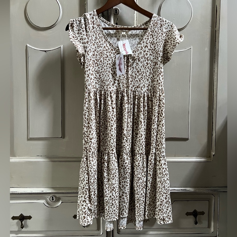 Leopard Print MIDI Dress